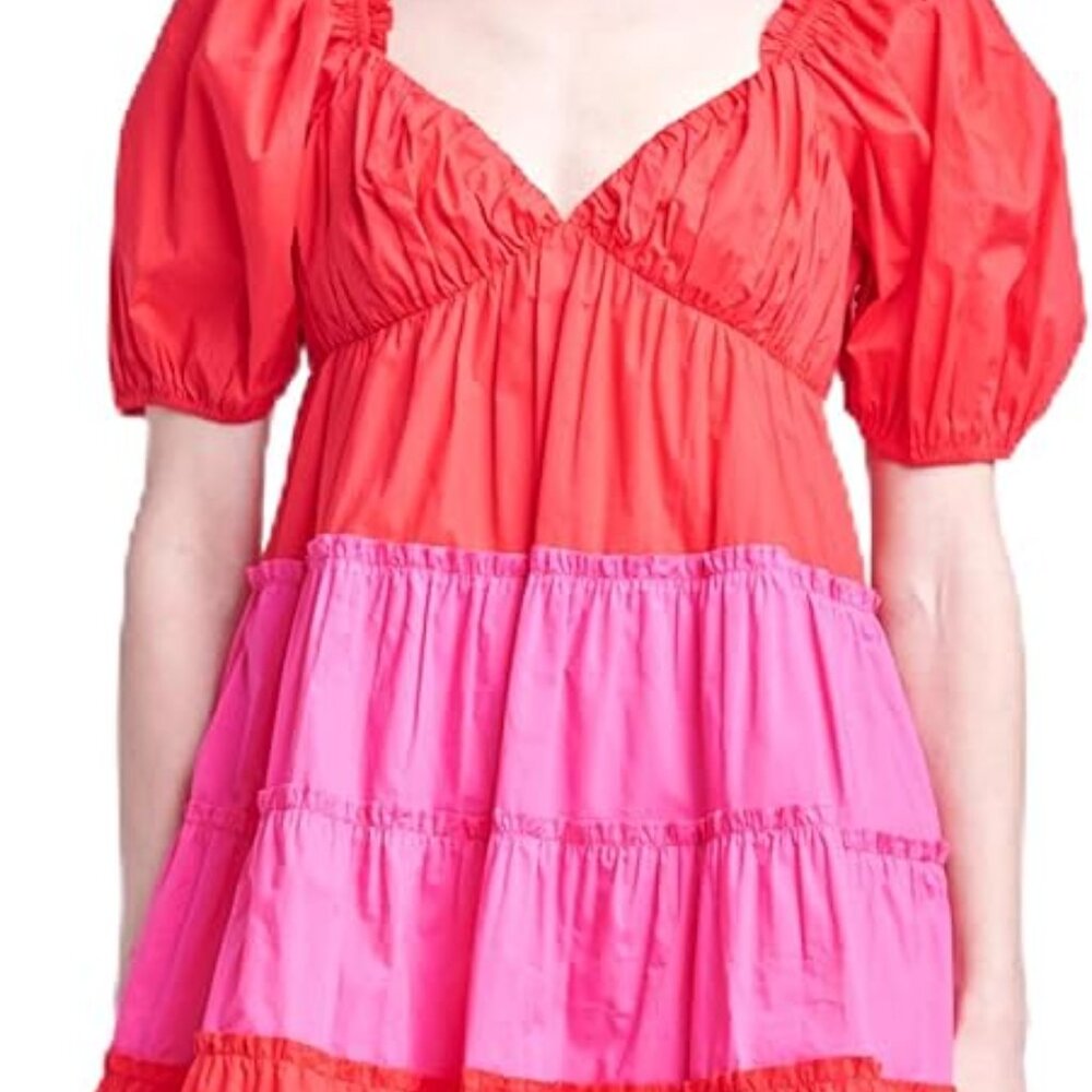 English Factory Women's Two Tone Sweetheart Mini Dress